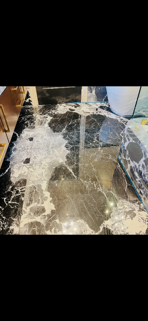 Before: marble floor restoration