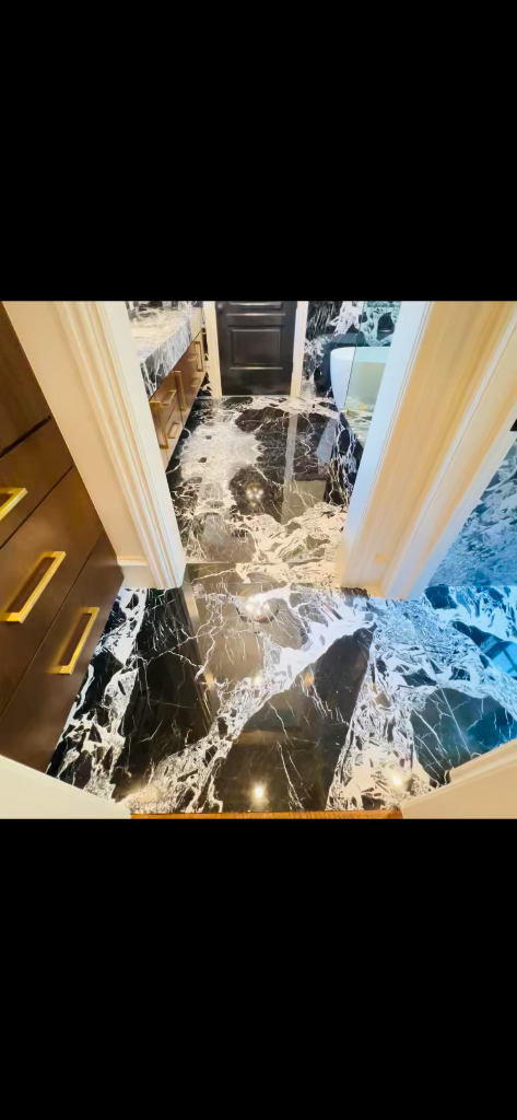 After: marble floor restoration